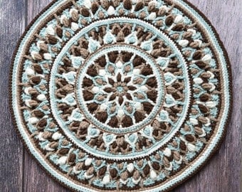 Crochet Mandala Potholder Pattern - Table Decoration
