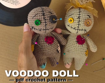 Voodoo Doll Amigurumi Crochet Pattern for Halloween