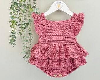 Newborn to 3T Crocheted Baby Romper Pattern