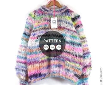 MYPZ Mohair Raglan Sweater Knit Pattern
