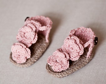 Floral Flip Flop Crochet Pattern (English)