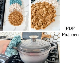 Easy Round Potholder Crochet PDF Pattern