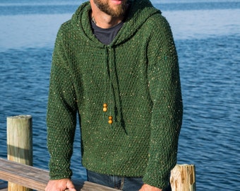 Dutton Men's Crochet Hoodie Pattern Instantly