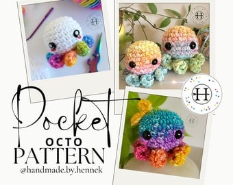 No-Sew Pocket Octo Crochet Pattern - PDF