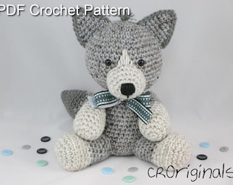 Amigurumi Crochet Wolf Stuffed Animal Pattern