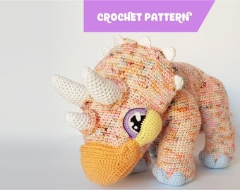 Giant Gravity Triceratops Crochet Pattern