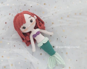 Multilingual Mermaid Princess Crochet Doll Pattern