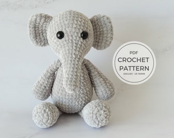 Amigurumi Elephant Crochet Pattern with Bulky Yarn