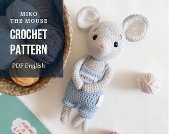 Miko the Mouse English Crochet Pattern PDF