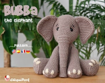 Bubba the Elephant Crochet Amigurumi Pattern