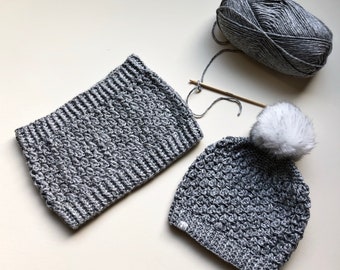 Snow Squall Crochet Pattern for Hat & Scarf