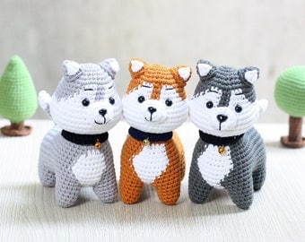 Piki the Husky Amigurumi Crochet Pattern Tutorial