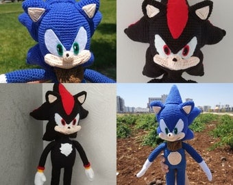Sonic & Shadow Hedgehog Crochet Doll Patterns
