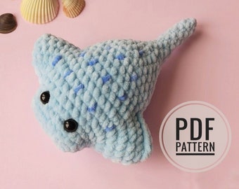 No-Sew Stingray Amigurumi Crochet Pattern