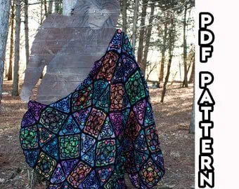 Dragon Eye Tessellation Crochet Afghan Pattern