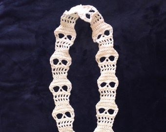 Crochet Your Own Skull Pattern Scarf