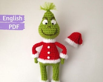 Grinch-Themed Christmas Crochet PDF Pattern