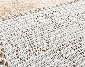 Vanessa Filet Crochet Baby Blanket: Butterfly Pattern