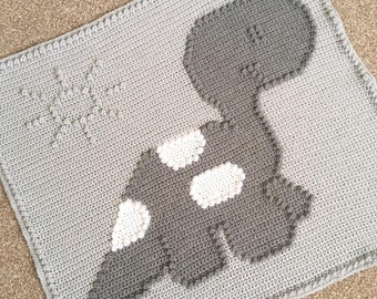 Little Dino Crochet Blanket Pattern