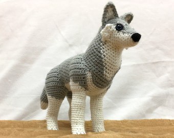 Grey Wolf Amigurumi Crochet Pattern PDF