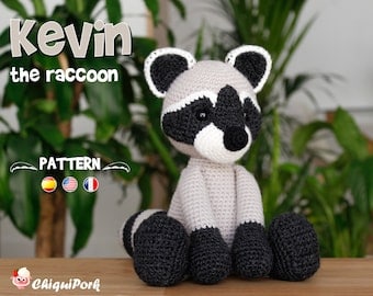 Kevin the Raccoon: Amigurumi Crochet Pattern PDF