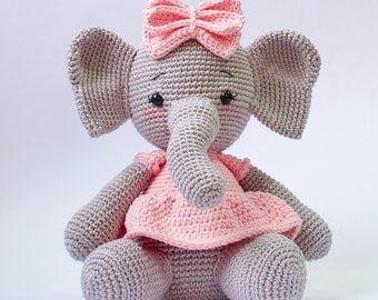 Amigurumi Crochet Elephant Pattern - PDF Tutorial