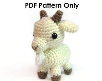 Cute Billy Goat Crochet Amigurumi Pattern PDF