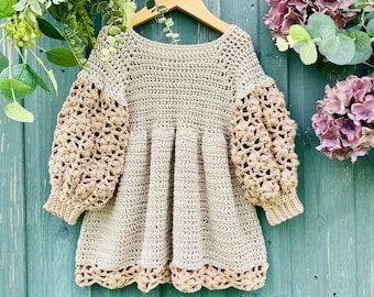 Versatile Crochet Dress Pattern for Girls 6m-8y