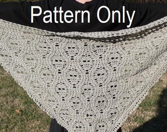 Endora's Skull Shawl Crochet Pattern PDF