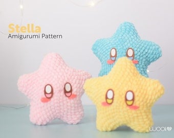 Stella Amigurumi Pattern - Bilingual Star Crochet Guide