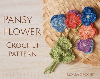 Easy-to-Follow Crochet Pansy Flower Pattern