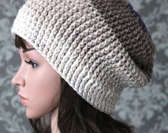 Easy Crochet Slouchy Hat Pattern in 5 Sizes
