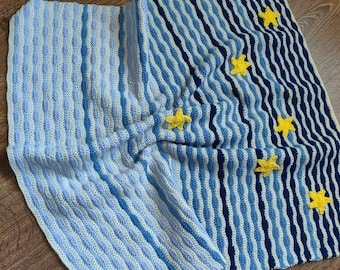Night Sky Star Crochet Baby Blanket Pattern