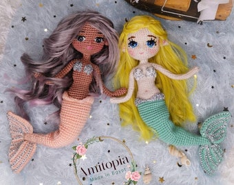 Amitopia's Mermaid Amigurumi Crochet Doll Pattern PDF