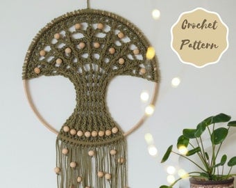 Tree of Life Dreamcatcher Crochet Pattern