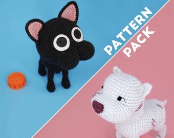 Pitbull & Kitten Amigurumi Crochet Pattern Pack