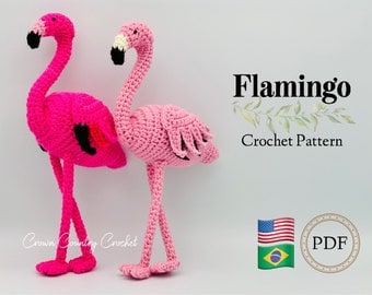 Flamingo Amigurumi Crochet Pattern for Love Birds Toy