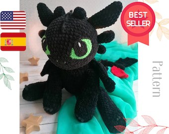 Night Dragon Amigurumi Crochet Pattern Tutorial