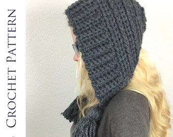 Crochet Pattern - Winter Earflap Hat with Tassels
