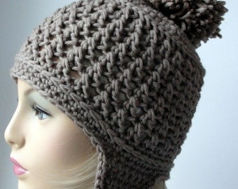 Booth Bay All-Ages Crochet Ear Flap Hat Pattern
