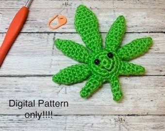 420 Stoner Amigurumi, Marijuana Pot Leaf Crochet Pattern