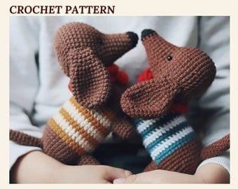 Dachshund Puppy Crochet Pattern: Amigurumi Dog
