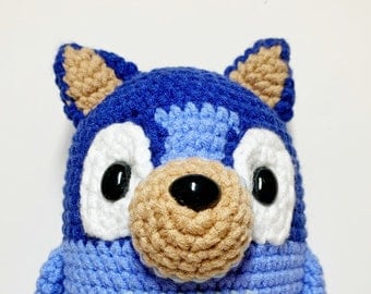 Blue Pup Crochet Pattern: Australian Heeler Dog
