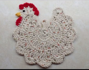Decorative Crochet Chicken Potholder Pattern 237