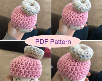 Donut Marshmallow Mug Hat Crochet Pattern