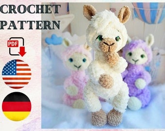 Crochet Llama Amigurumi Pattern by ChirkaToys