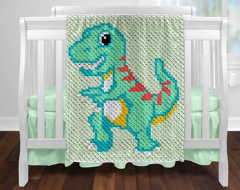 Dinosaur Baby C2C Crochet Pattern Graphgan