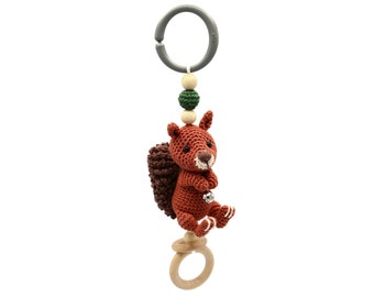 Squirrel Stroller Toy Crochet Pattern
