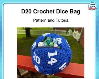 D20 Crochet Dice Bag Pattern for Roleplay