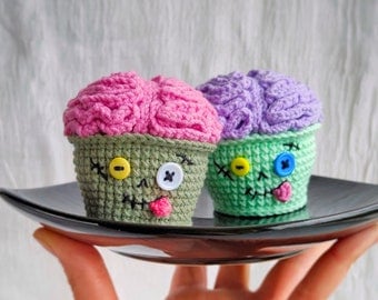 Halloween Zombie Cupcake Crochet PDF Pattern